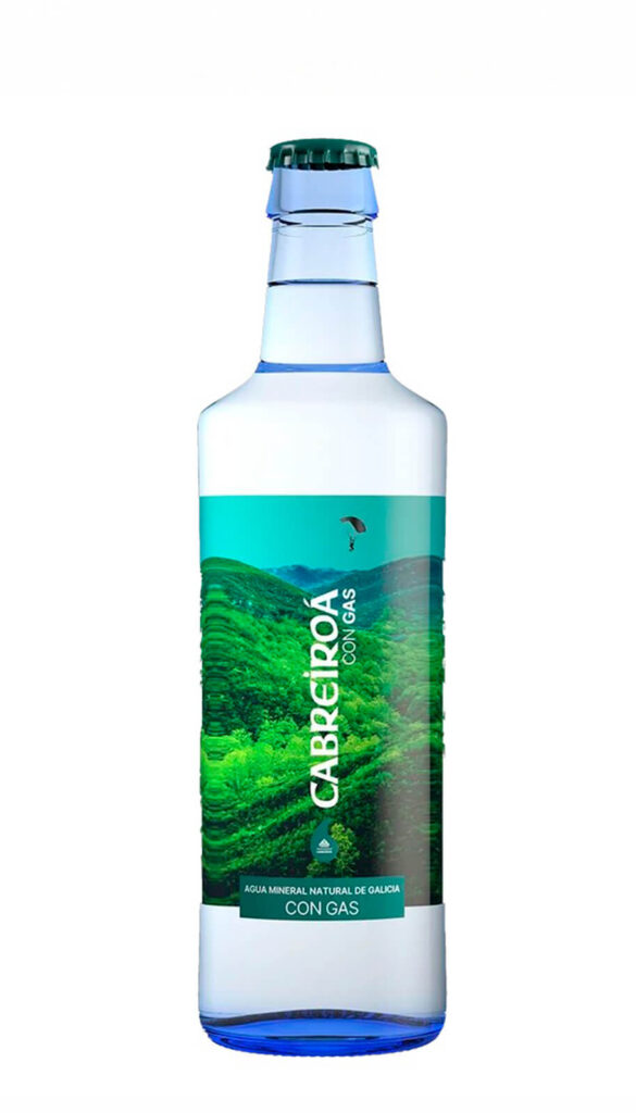 Cabreiroa agua con gas vidrio